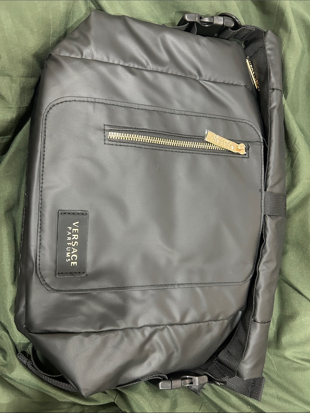 Versace Parfums Black Crossbody Sling Bag